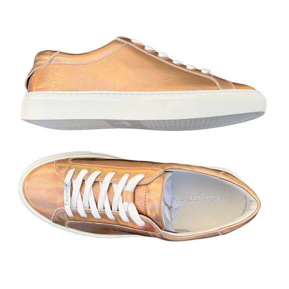 J/Slide NYC Rose Gold Met Leather Women’s Shoes - Picture 9 of 14
